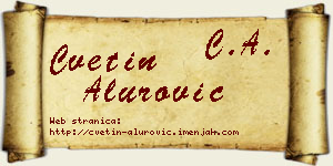 Cvetin Alurović vizit kartica